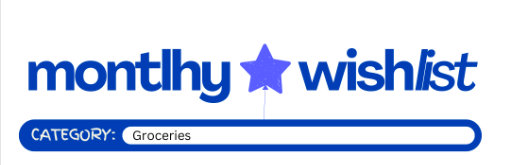 Our wish list Remme-Los: Groceries